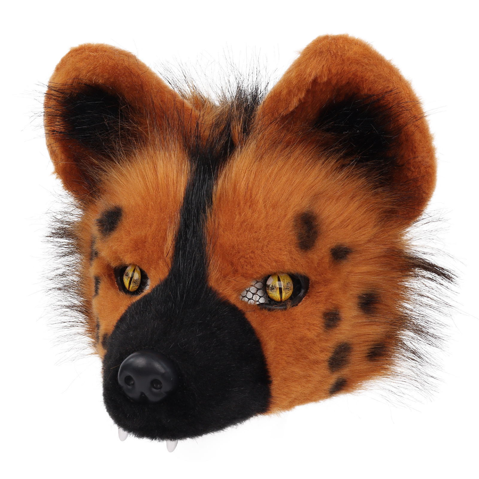Stuffed Plush Spotted Hyena Mask Halloween Costume - Image 2