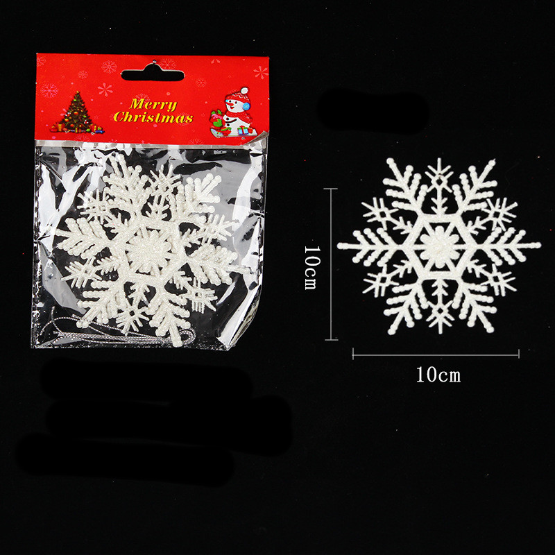 Plastic White Snowflake String Window Christmas Party Place Pendant - Image 7