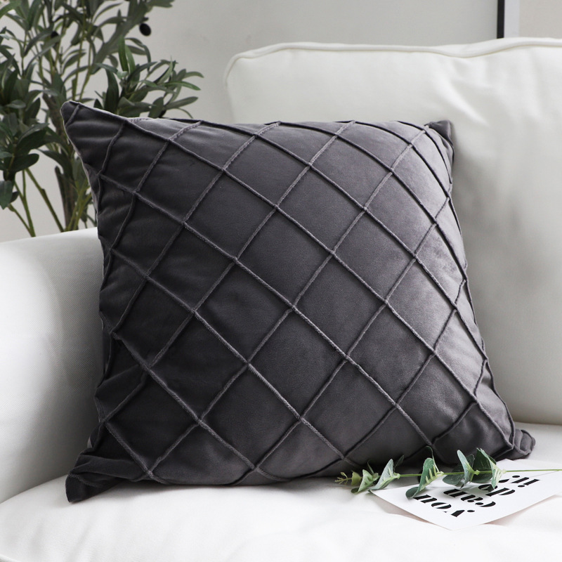 Velvet Rhombus Pillow Cover Sofa Cushion Cover