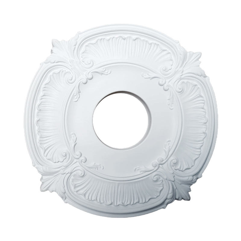 Round Ceiling Lamp Base European Gypsum Droplight Base