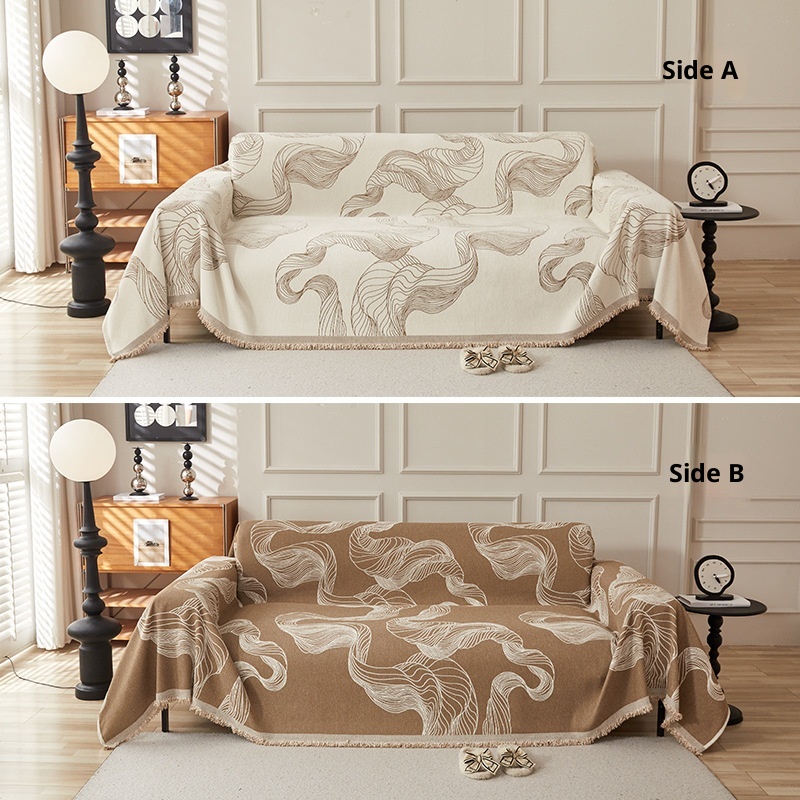 Chenille Sofa Towel Four Seasons Universal Simple Line Sofa Cover Cloth - Image 3