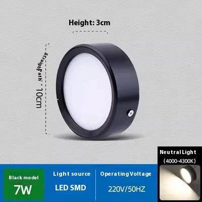 Non Perforated Ceiling Mounted Black Diffuse Hallway Ceiling Light - Image 26