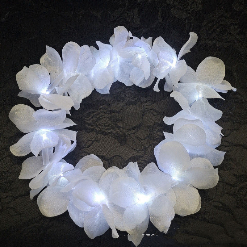 Handmade Polyester Luminous Hawaiian-style Colorful Garland - Image 5