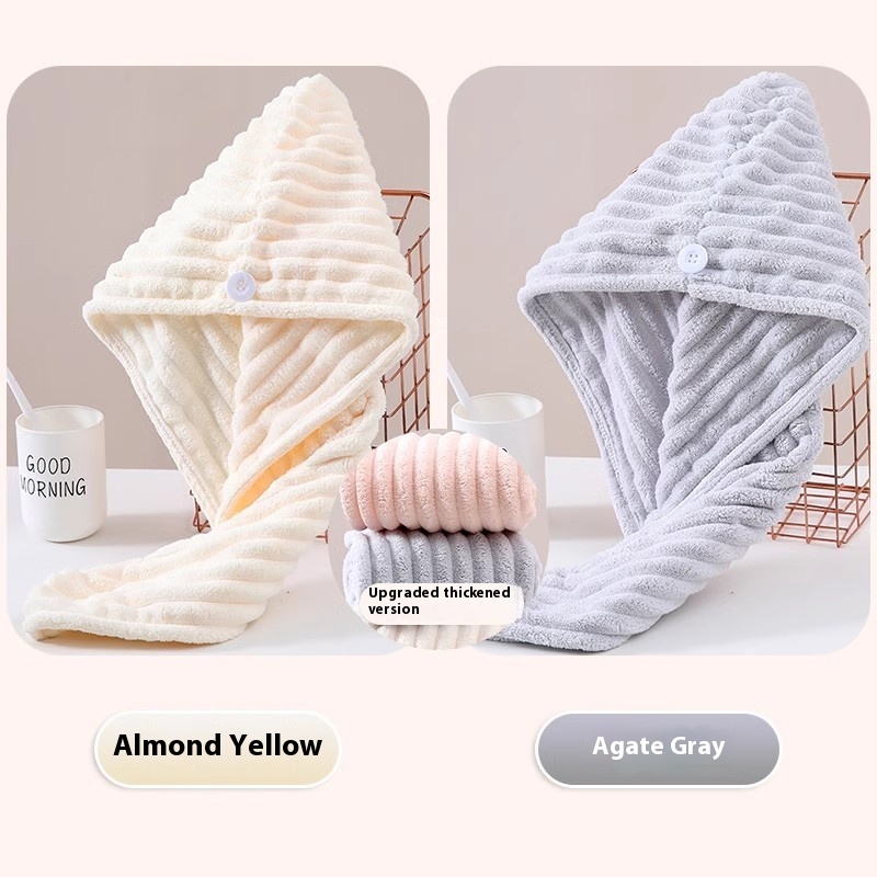 Candy Velvet Hair-drying Cap Thick Absorbent Headscarf - Image 7