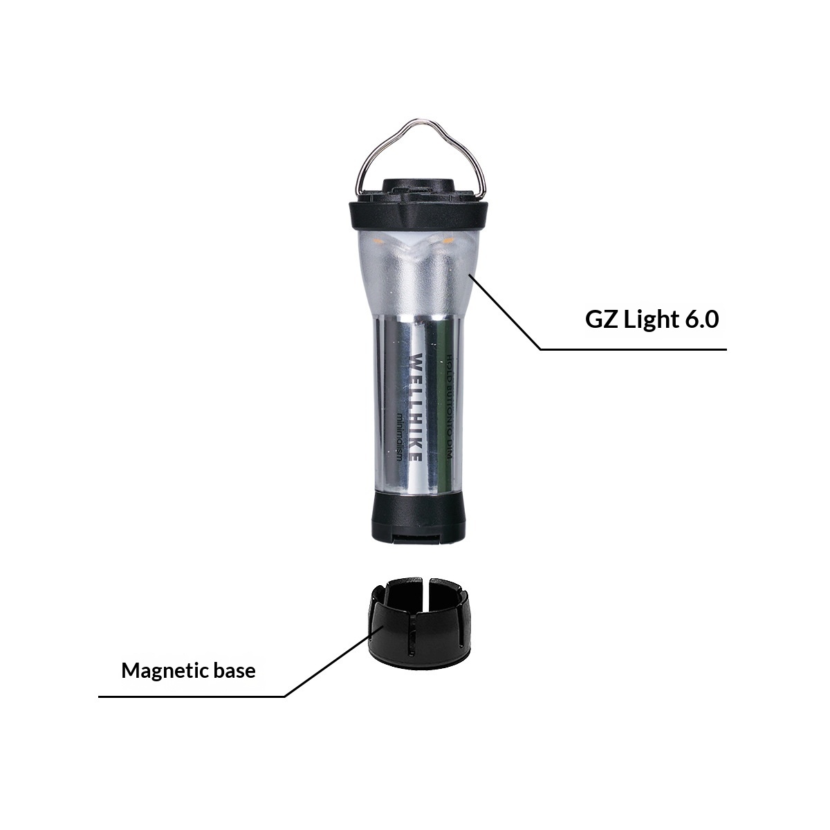 Outdoor Camping Flashlight With An Incandescent Bulb