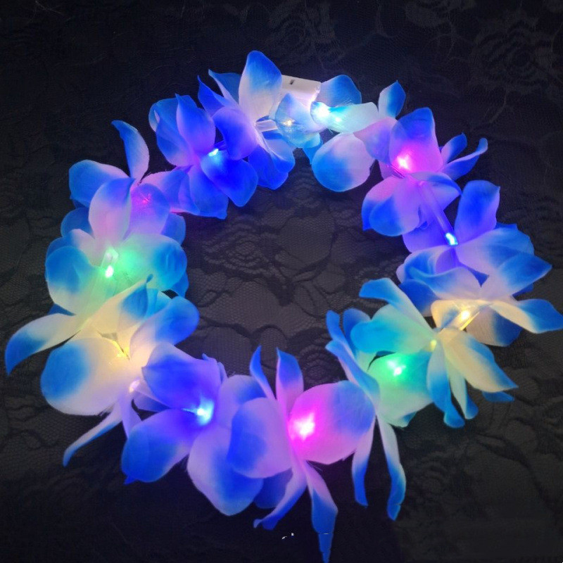 Handmade Polyester Luminous Hawaiian-style Colorful Garland - Image 9