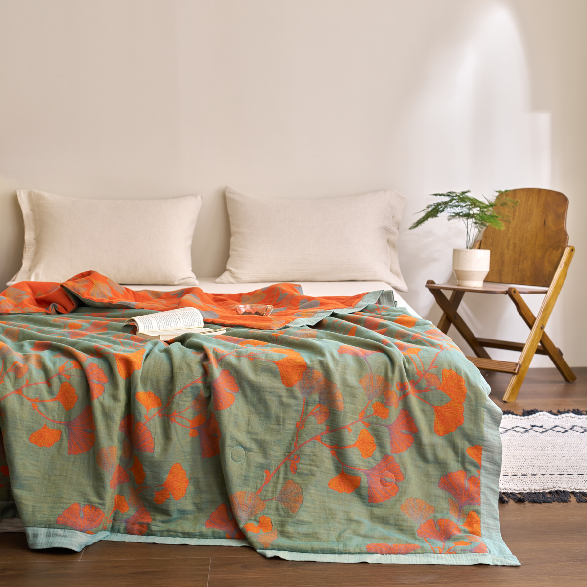 Pure Cotton Double-layer Yarn Summer Quilt  Yarn-dyed Jacquard Simple