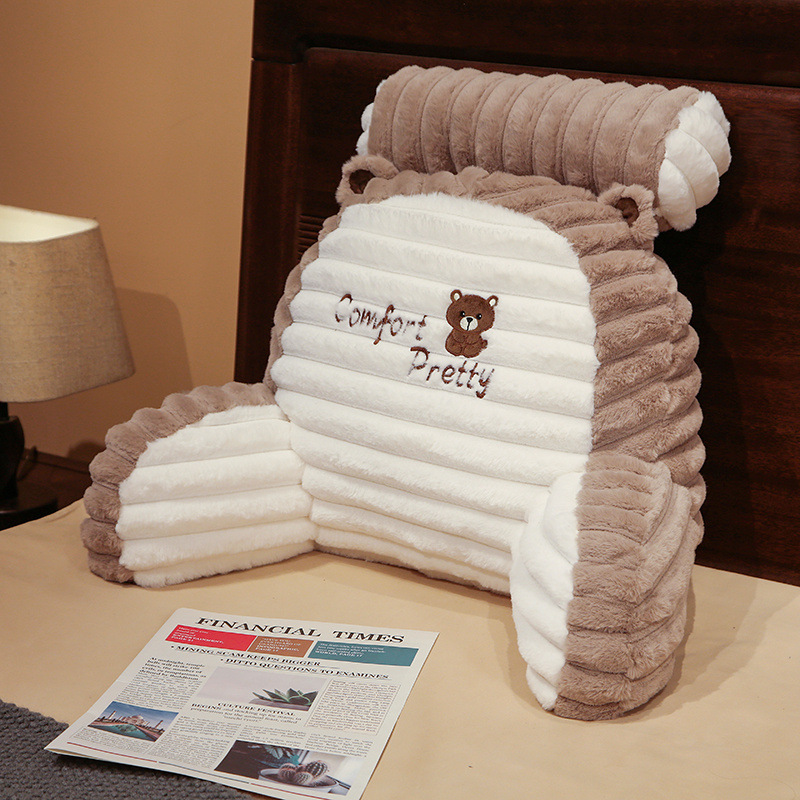 Cartoon Artificial Rabbit Fur Large Backrest Balcony Couch Pillow Removable And Washable - Image 7