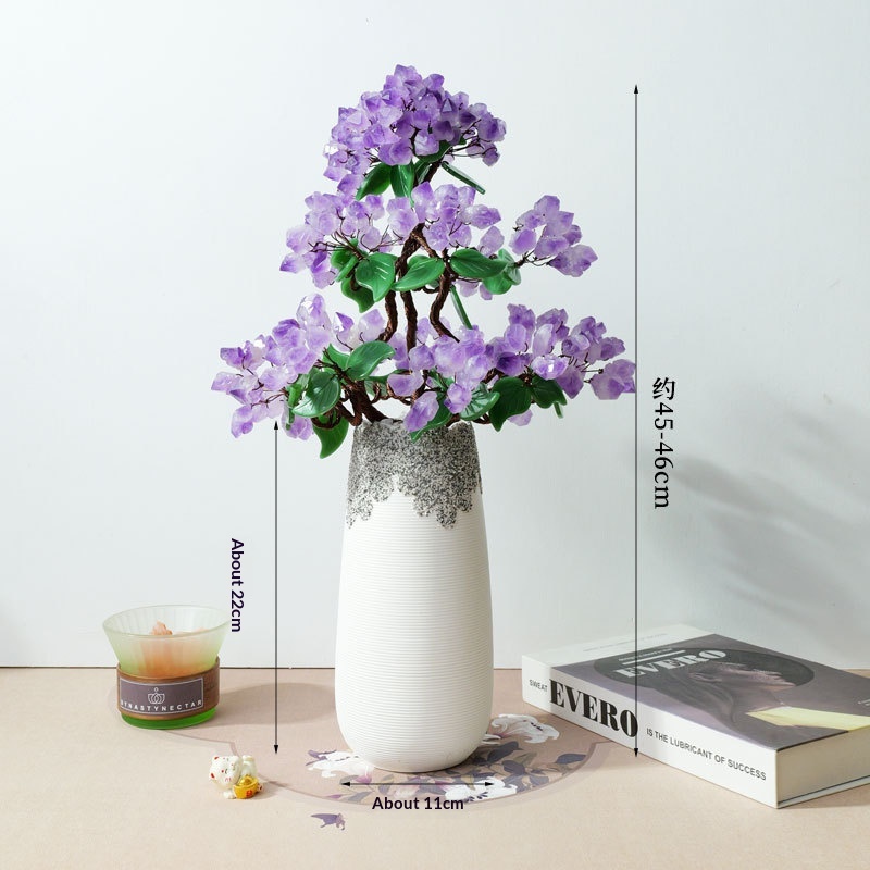 Natural Crystal Money Tree Living Room Decoration