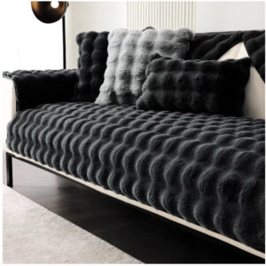 Rabbit Plush Sofa Cushion Winter Thickened Fleece Simple