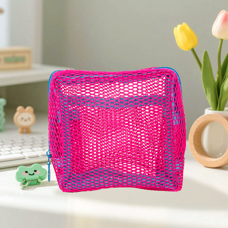 Dopamine Colored Tofu Bag With Large Capacity Mesh