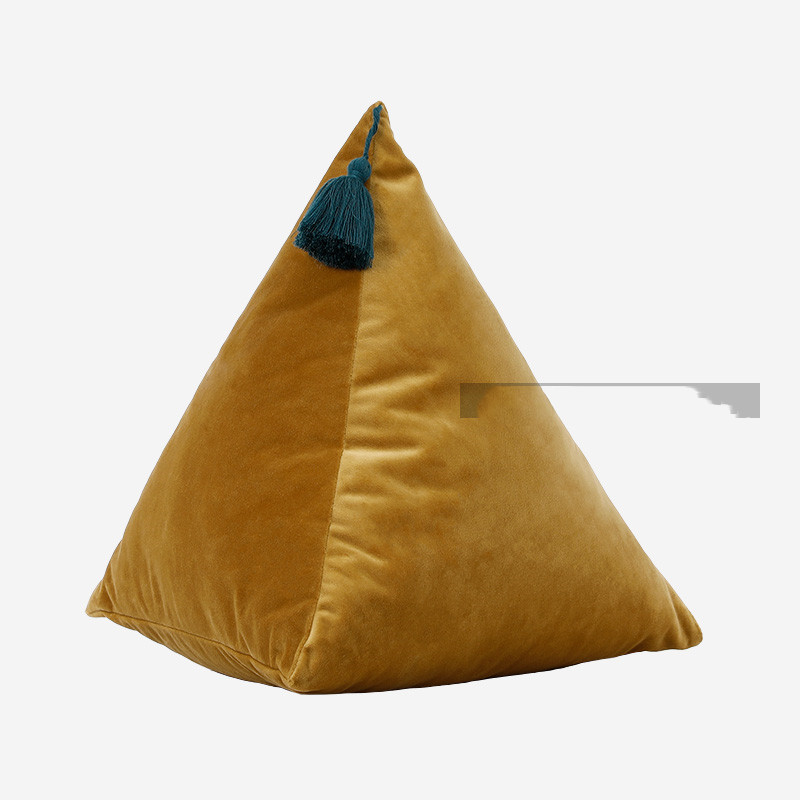 Triangular Pyramid Triangular Three-dimensional Shaped Zongzi Shaped Velvet Pillow Sofa Living Room Pillow Bed - Image 5