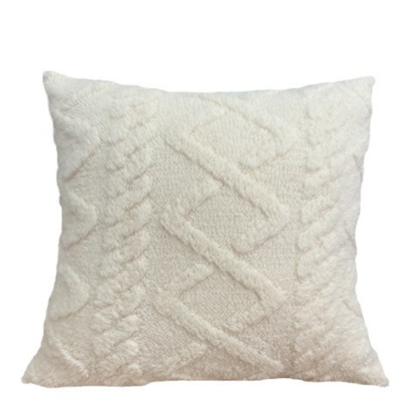 Simple Double-Sided Taffeta Plush Cover Plush Throw Pillow Bedside Lumbar Support Sofa Cushion