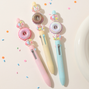 Four-color press ballpoint pen-Donut model-Random color-0.5mm-1 piece