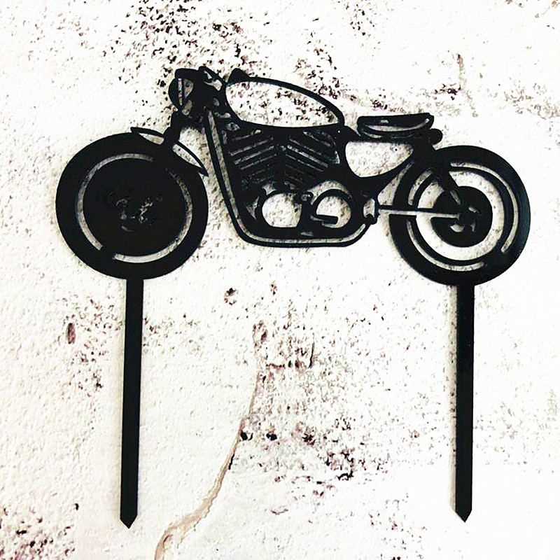 Motorcycle Car Birthday Cake Insertion Party Decoration