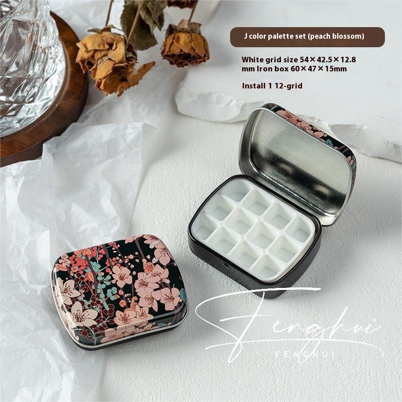 Manicure Watercolor One-piece Flip Small Iron Box 24-piece Portable Mini Palette - Image 10
