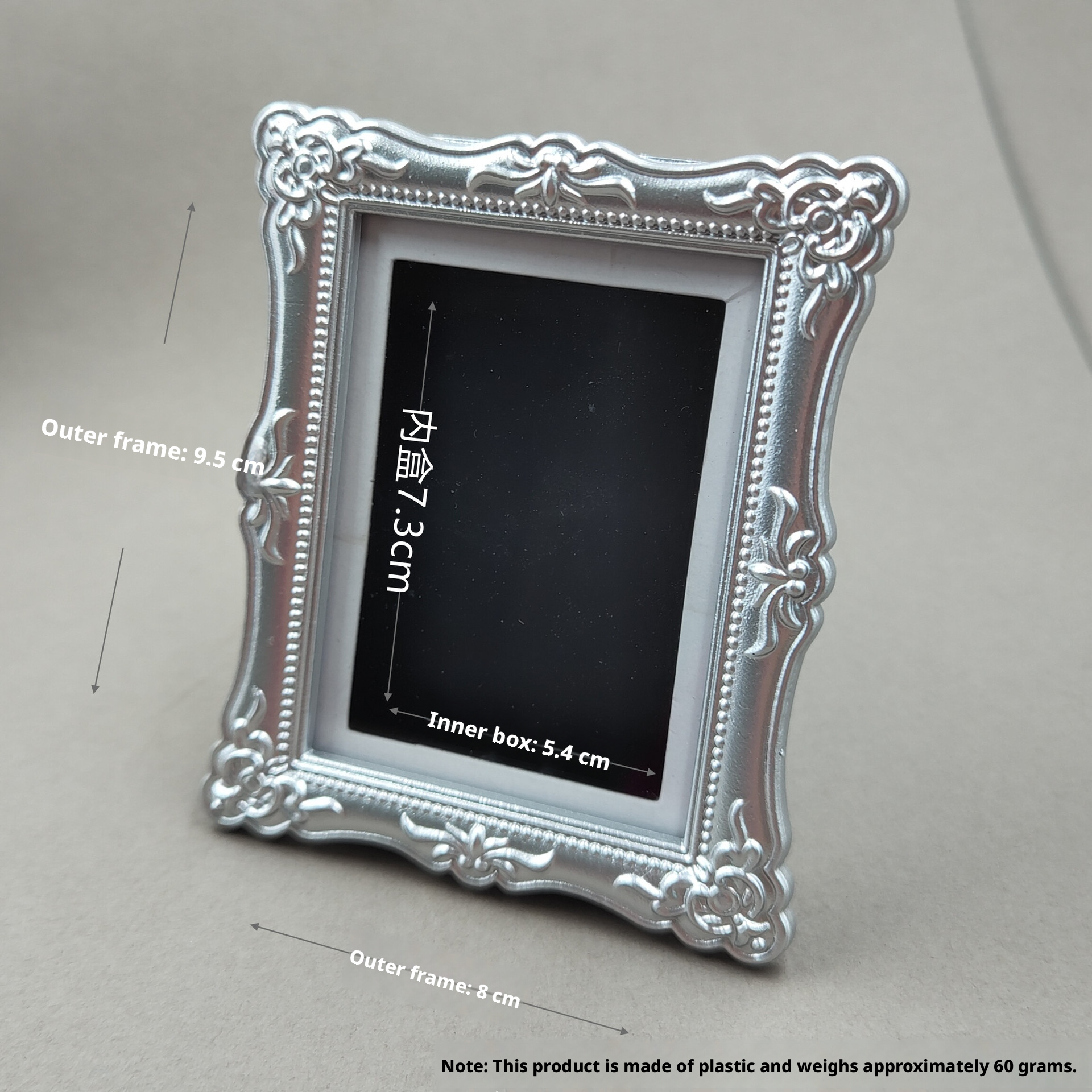 Photo frame refrigerator sticker-obtuse angle flower-black-9.1 * 11.8cm-1 piece - Image 11