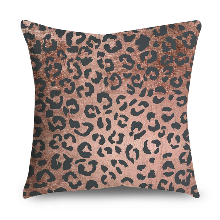 Rose Gold Polyester Pillow Cover Black Gold Element Cushion Throw Pillowcase