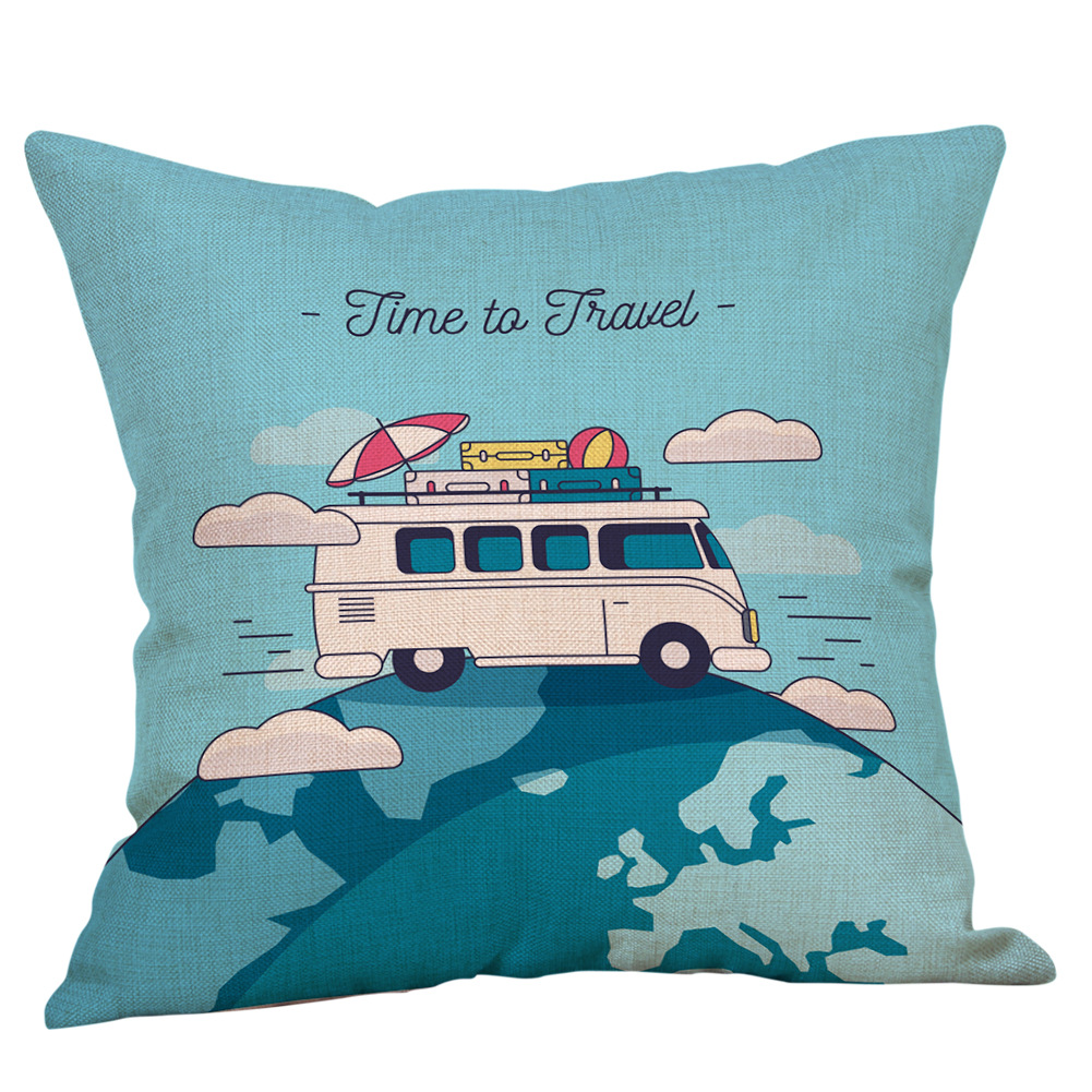 Tourism Theme Summer Beach Sofa Pillow Cases