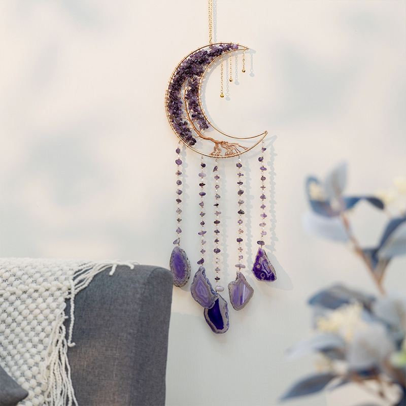 Natural Agate Crystal Crushed Stone Dream Catcher - Image 6