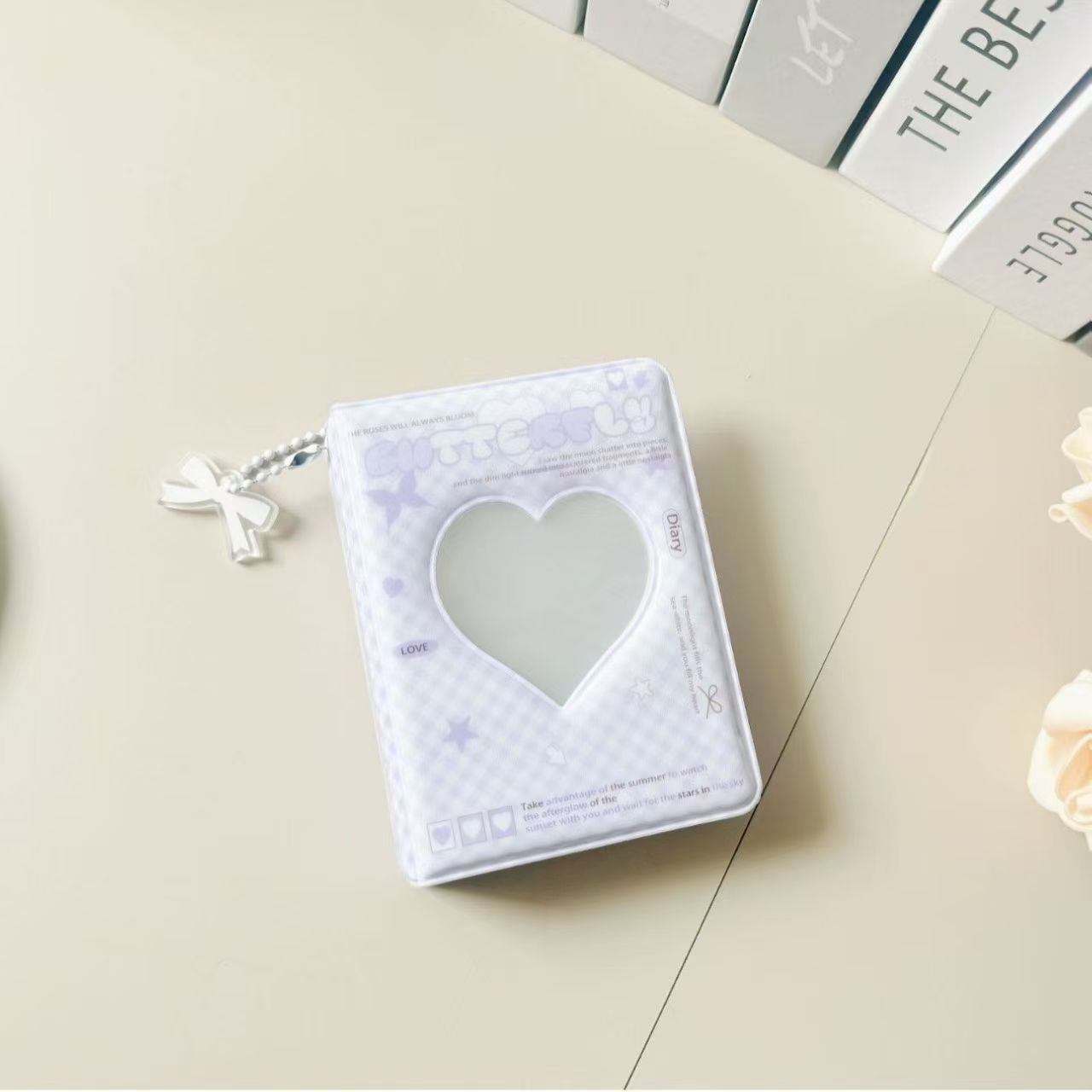 One-grid 3-inch Storage Album Bow-knot Card Holder
