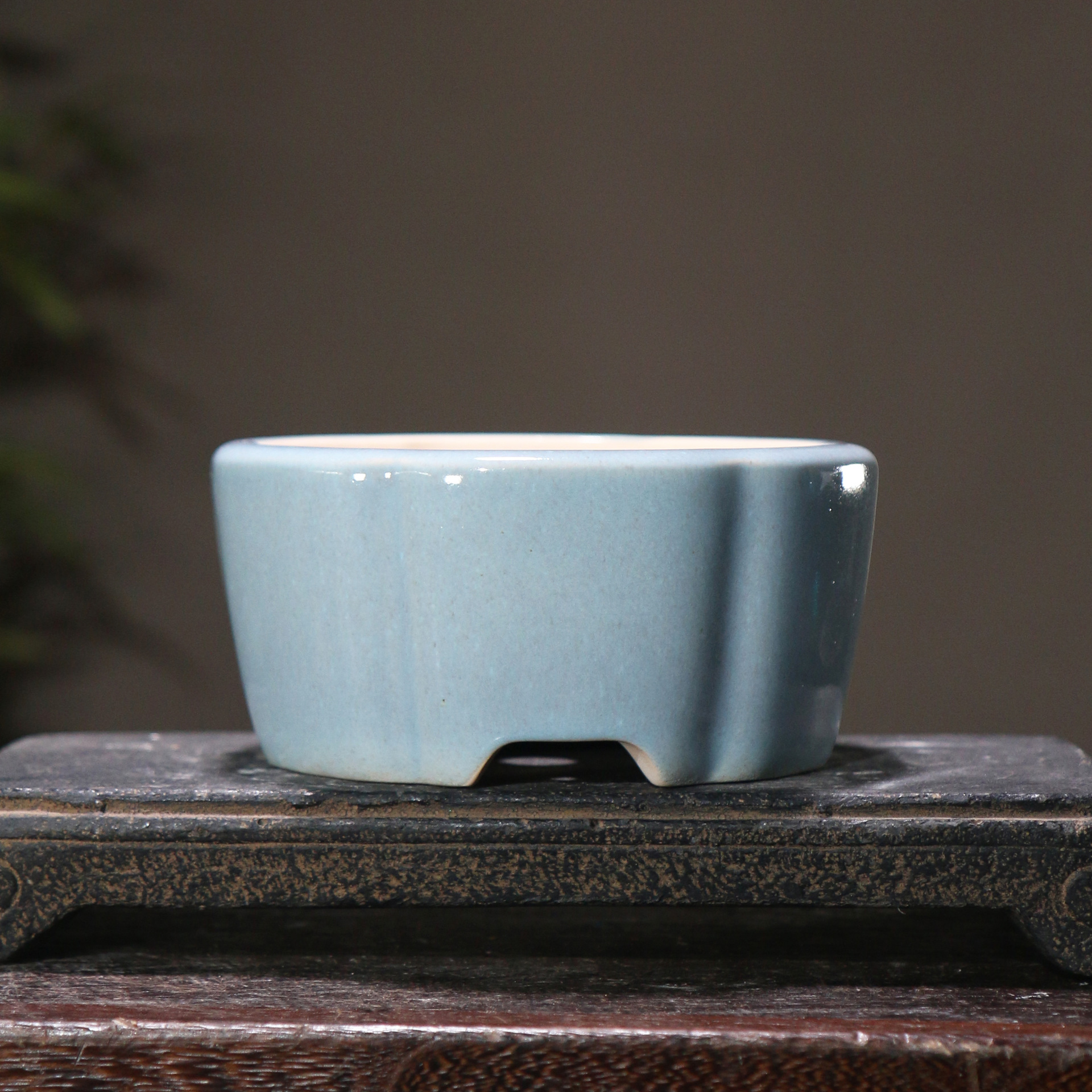 Ceramic Bonsai Octagonal Hexagonal Circular Scripture Pattern Chinese Style Purple Sand Flower Pot - Image 4